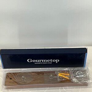 Gourmetop Magnetic Knife Strip Wood 16-Inch With Mounting Hardware